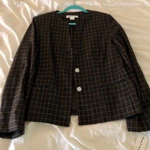 NEW WITH TAGS Rafael Women's Plaid Blazer Size 14